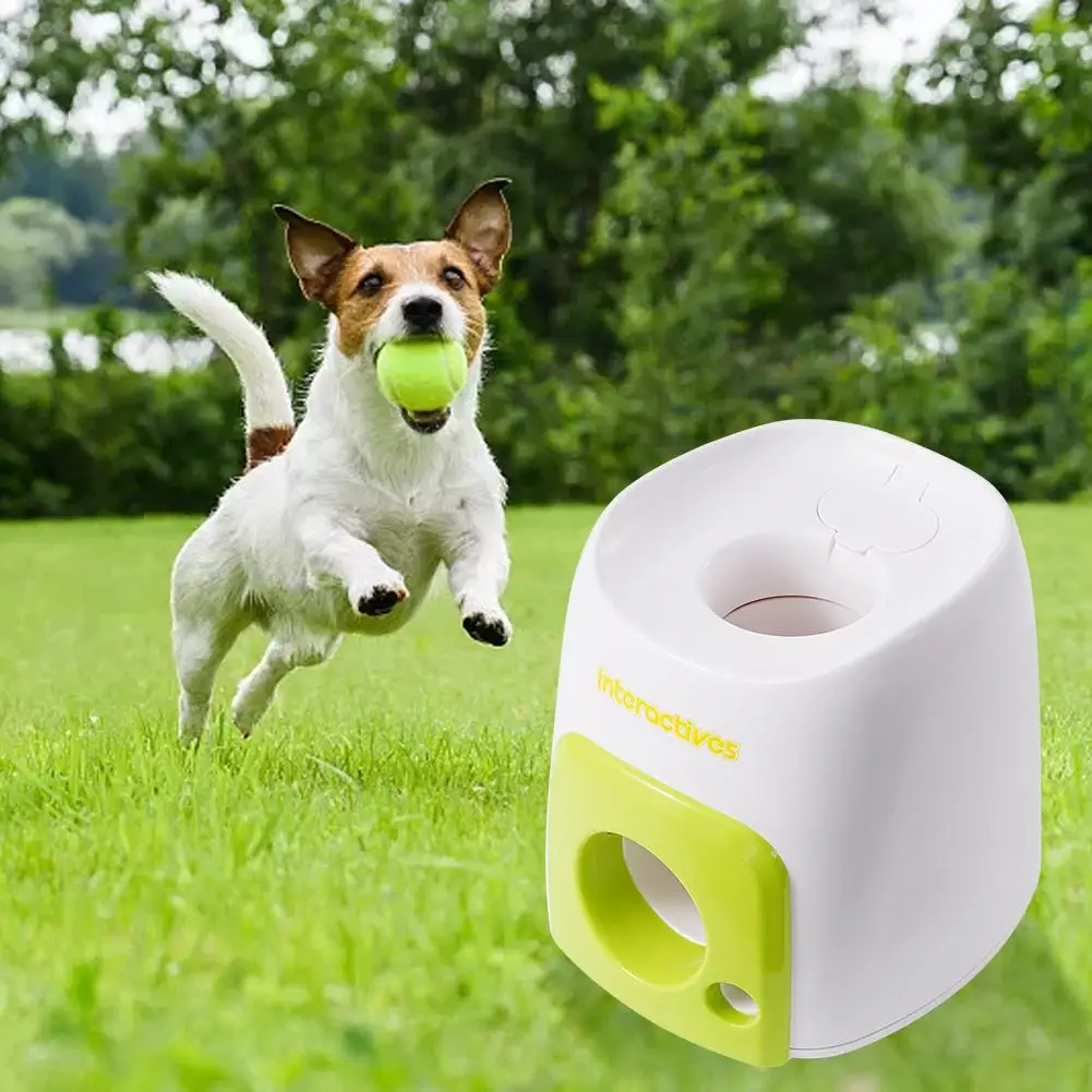 

Food Reward Machine Pet Interactive Reward Machine Dog Pet Training Toys Automatic Machine Throwing Launcher With 1 Tennis Ball