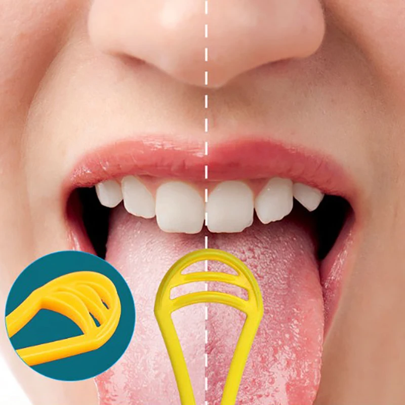 

1PC Silicone Tongue Brush Tongue Cleaning Scraper Single Tongue Scraper Oral Care Scraper To Keep Fresh Breath Tongue Brush