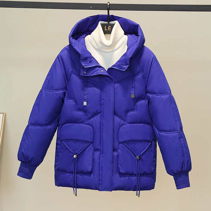 Winter Jacket Women Overcoat Thick Down Cotton Padded Short Parkas Mujer Oversize Casual Hooded Bubble Coat Female