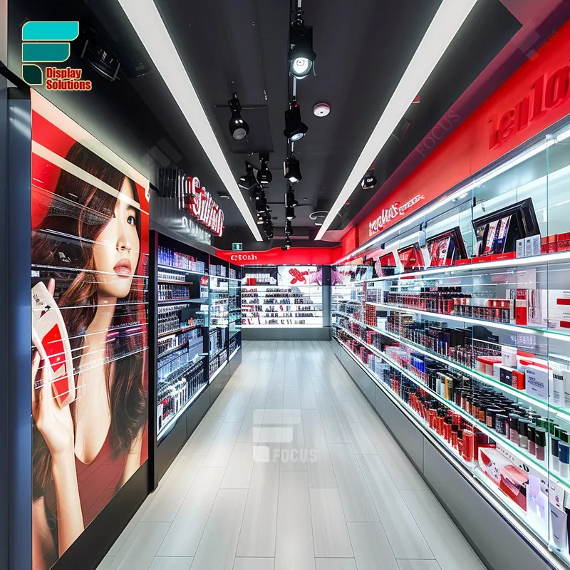 Индивидуальная розничная косметическая столешница витрина для духов стеклянная