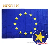 thicken eu flag european union 90x150cm waterproof nylon embroidered stars brass grommets home outdoor decorative flags banners