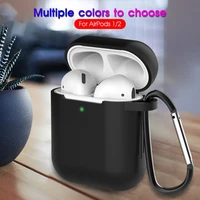 silicone case for apple airpods 12 cover protective earphone case headphones cases protective liquid silica gel free shipping