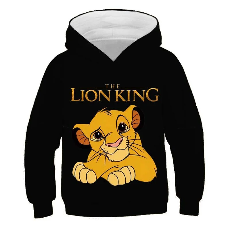 

Spring Autumn Kids Boys Girls Lion King Simba Hoodies Tops Long Sleeve Pullovers Boys Baby Clothes 1-14 Years Kids Sweatshirts