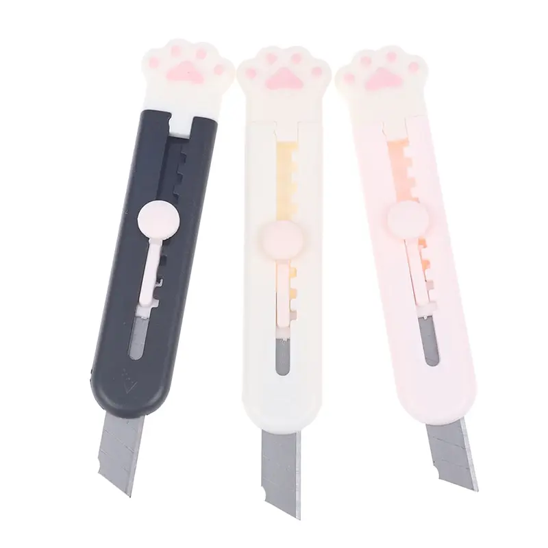 

Cute Cat Paw Mini Cloud Portable Utility Knife Wrapping Box Paper Envelope Cutter Pocket Letter Opener School Blade Stationery