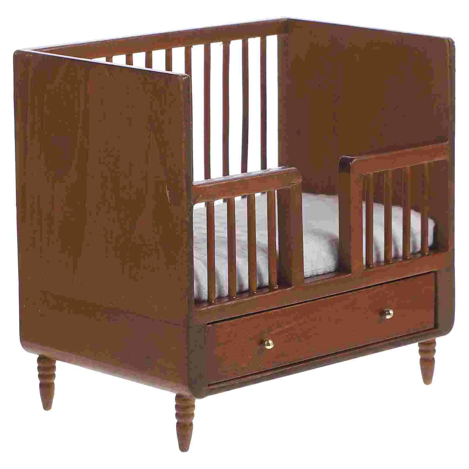 

House Bed Model Kids Room Furniture Toy Tiny Wooden Miniature Cumpleaños Para