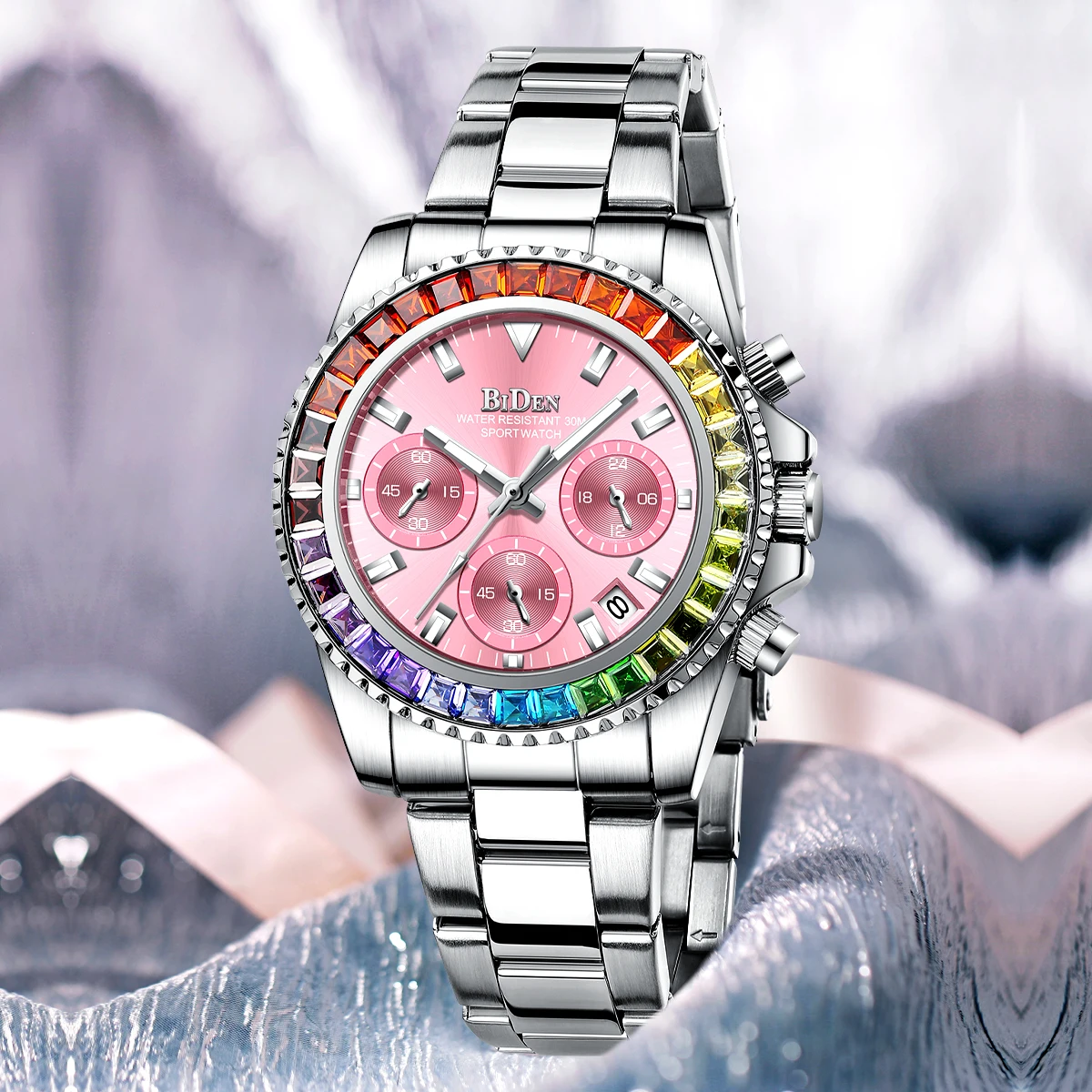 Часы женские Кварцевые водонепроницаемые с календарем и бесплатной подарочной