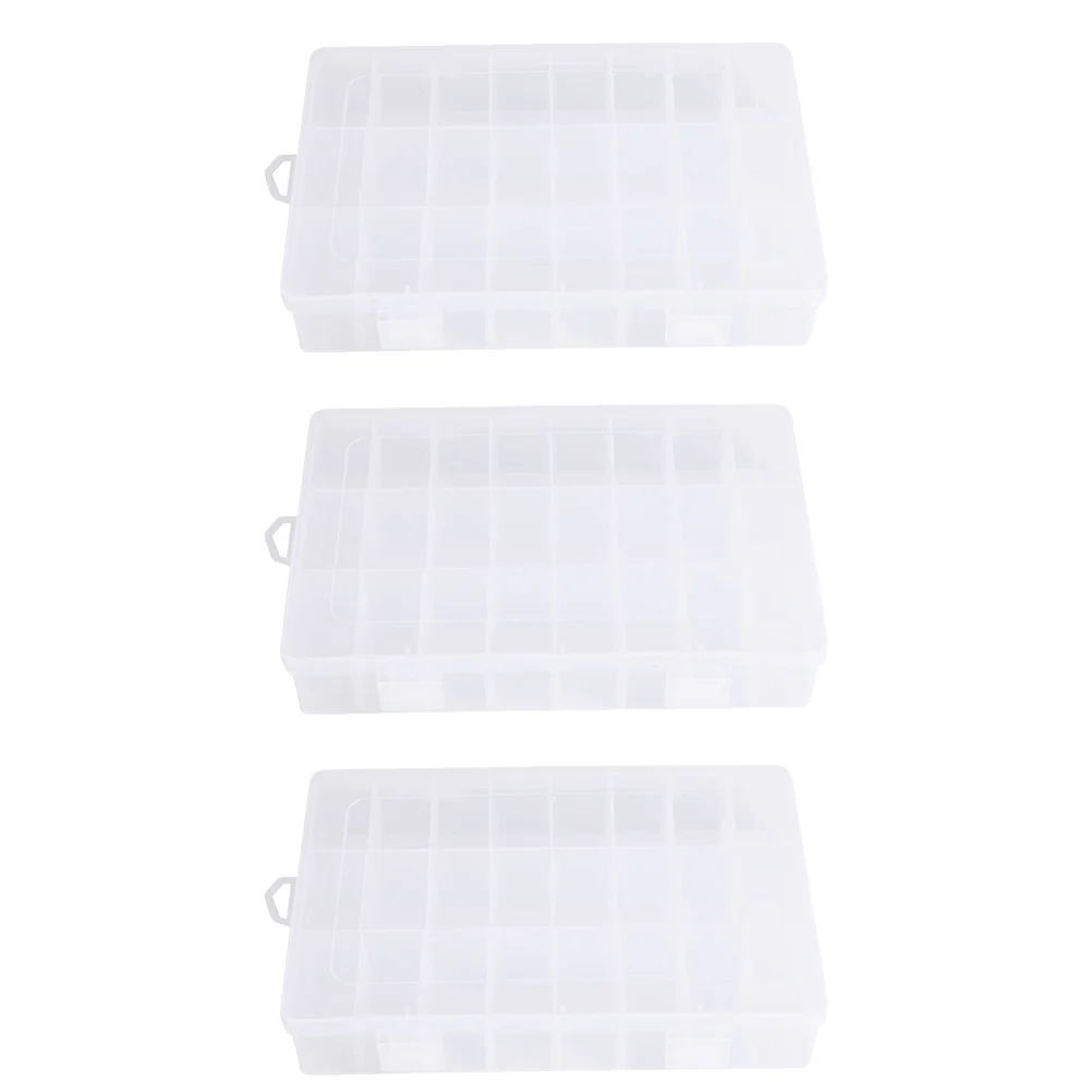 

3pcs Small Parts Organizer 24 Grids Plastic Multifunction Storage Box Organizer