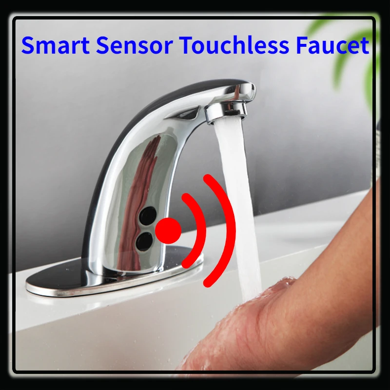 

Luxury Bathroom Smart Sensor Faucet 220/110V Touchless Sink Mixer Tap Kitchen Infrared Faucet Basin Sensor Tap Vanity Auto Mixer