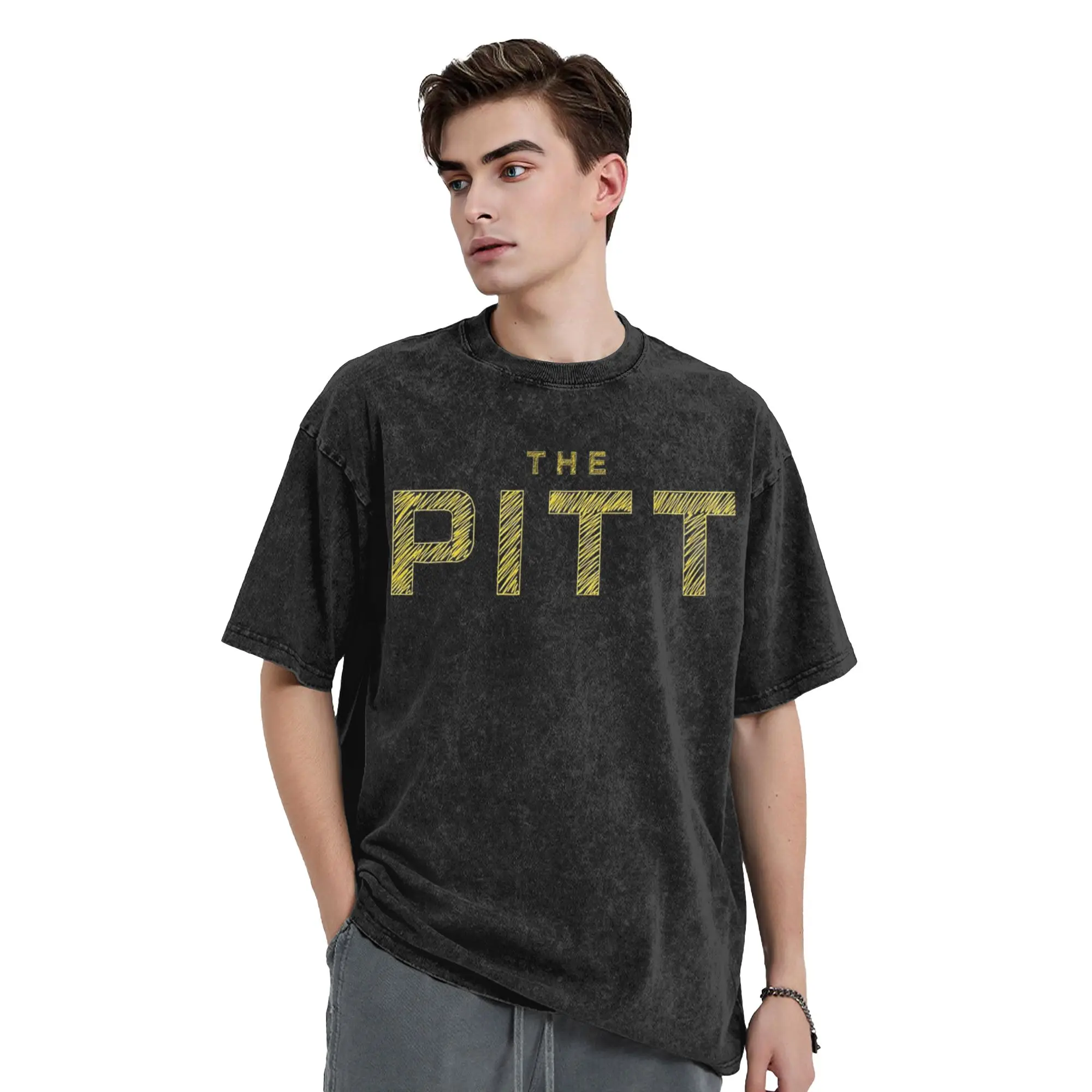 Фото Модные мужские и женские футболки The Pitt, оверсайз, с эффектом потертости, Dr. Jack, Dr. Robby, одежда №4