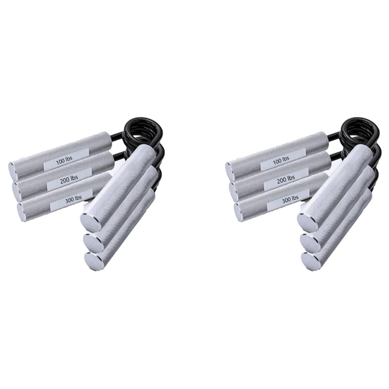 

Hand Grip Strengthener Set Of 6 (100LB,200LB,300LB) Metal Grip Strength Trainer Wrist & Forearm Strength Trainer