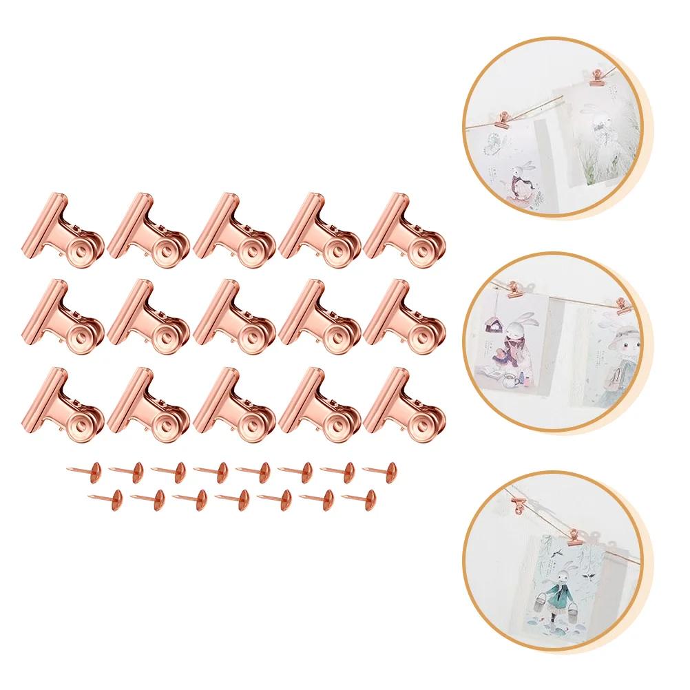 

1 Set Office Bill Clamps Iron Files Clips Clip Thumbtack Kit Office Photo Clips for Office Work Home