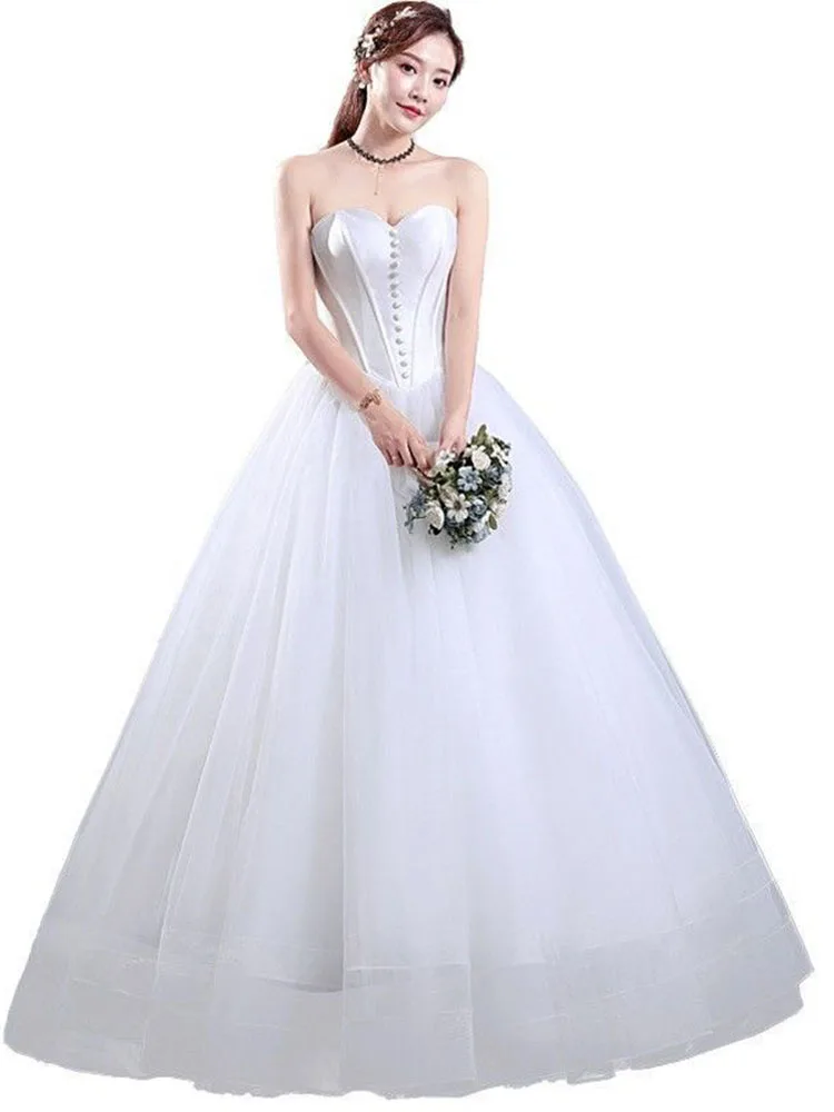 

Женское свадебное платье It's yiiya, белое легкое платье без бретелек на лето 2019
