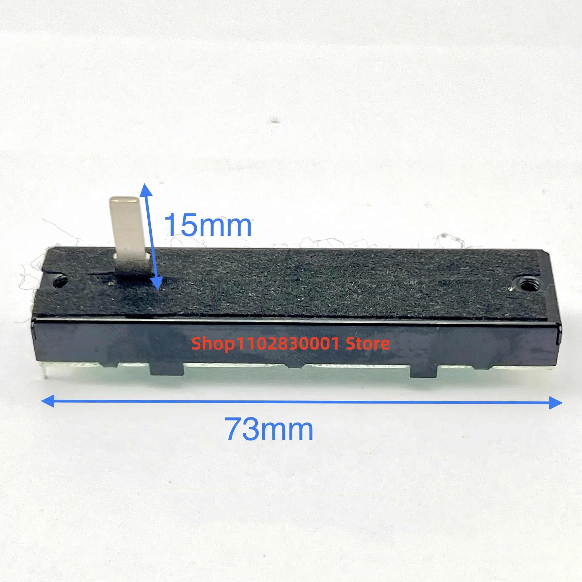 

2PCS Tuning Console Adjustment 73MM Straight Slide Track Duplex Potentiometer B50K Shaft Length 15mm 4P+2P