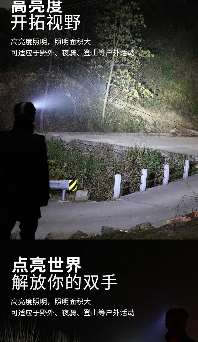 2022 New 3 AA battery cob floodlight LED outdoor night running fishing multi-function strong light headlamp camping head lamp |