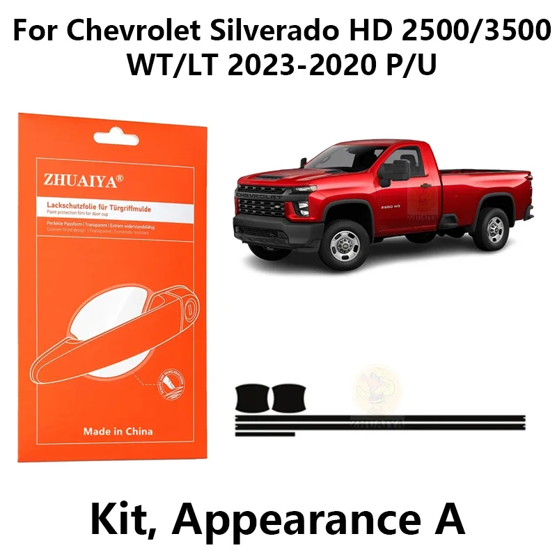 

Защитная пленка на края дверной ручки ТПУ для Chevrolet Silverado HD 2500/3500WT/LT 2024-2020 P/U