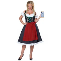 germany ladies oktoberfest beer girl maid costume dirndl waitress short heidi fancy dress