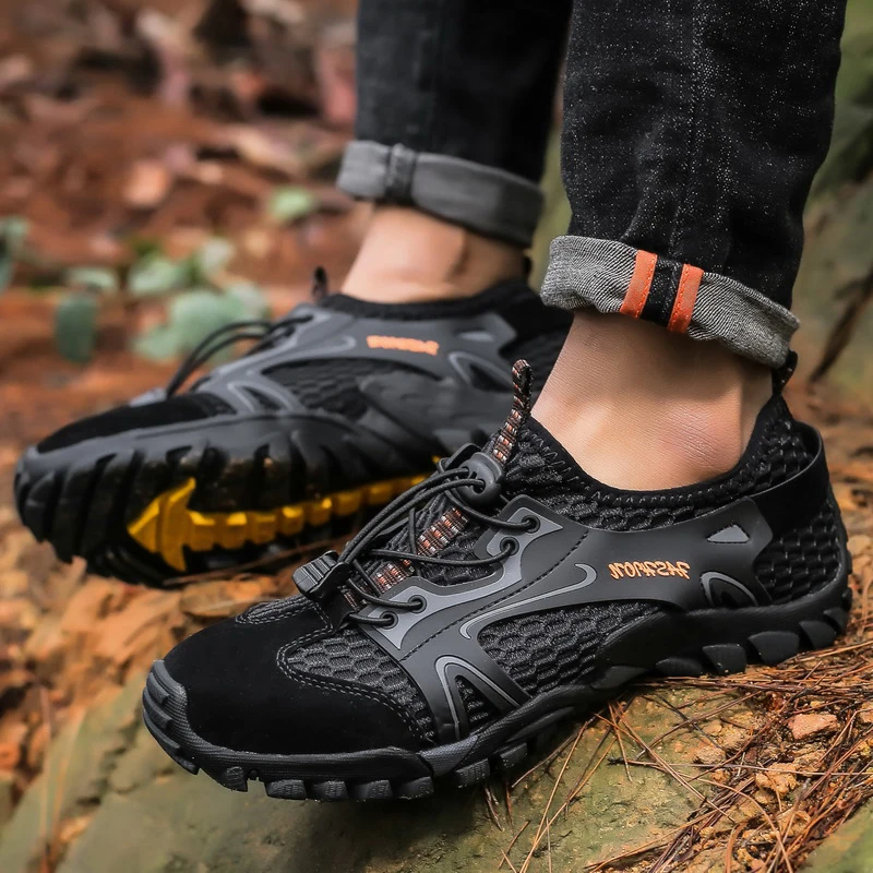 

Дышащие свободные мужские кроссовки из сетчатого материала; Повседневная спортивная обувь для прогулок на открытом воздухе; Дышащая обувь ...