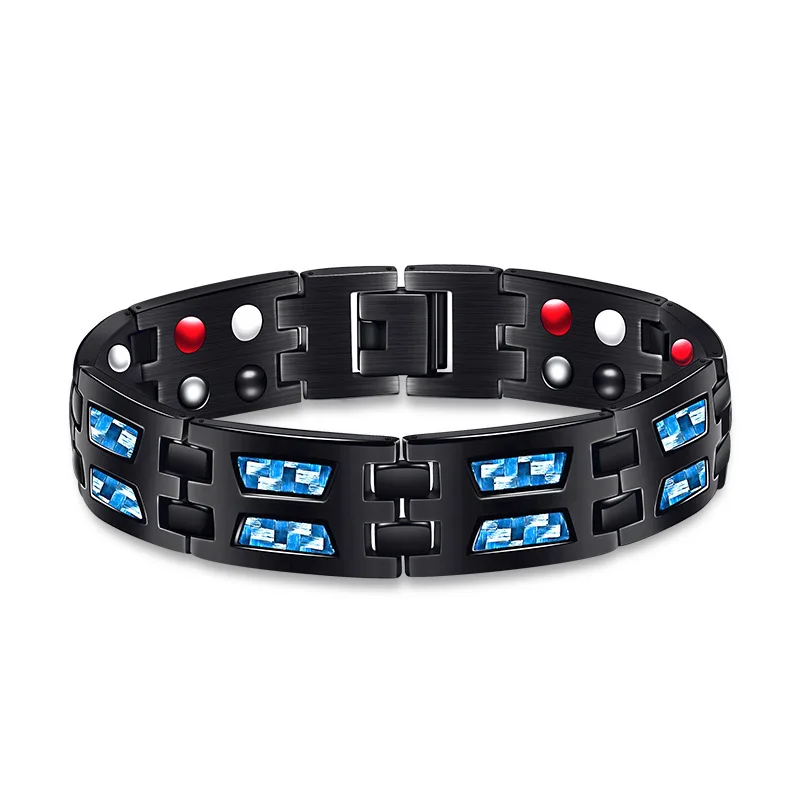 

Magnet Bracelet for Men's Wide Titanium Steel Jewelry Magnetic Therapy Bangles Health Pain Relief Magnet Health Bracelets