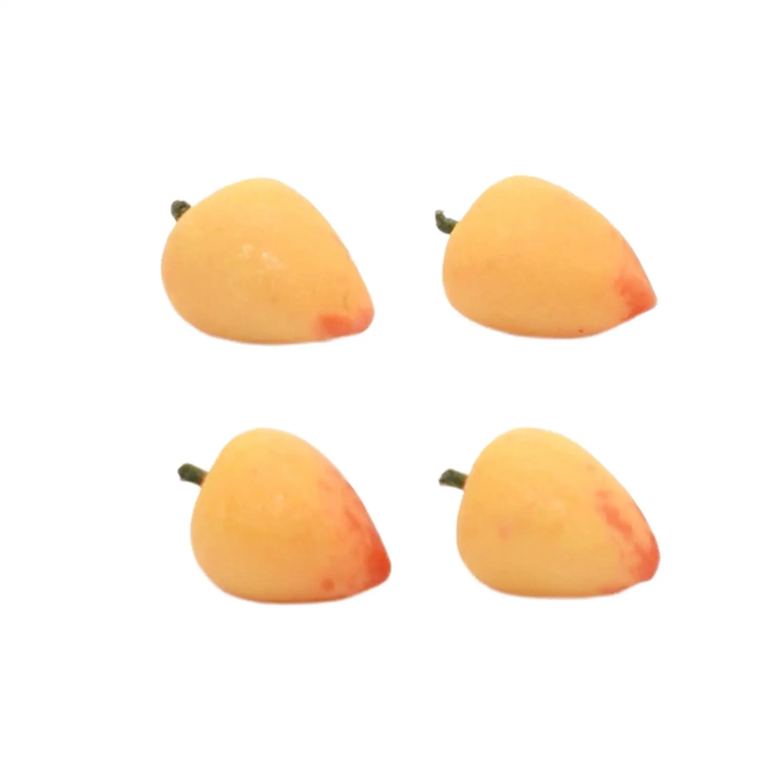 

4 шт. 1:12 Миниатюрные модели фруктов, аксессуары, игрушки, гостиная, домашняя кухня, кукольный домик, украшение желтого персика, декоративные ...