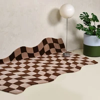 new modern fashion living room carpet checkerboard high quality bedroom large area decorative rug non slip floor mat