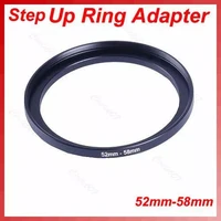 1pc metal 52mm 58mm step up lens ring adapter 52 58 mm 52 to 58 stepping