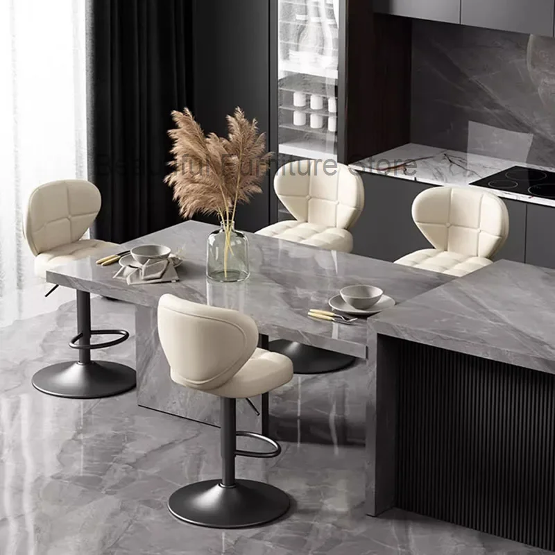 Современные скандинавские барные стулья Минималистичная стойка расслабляющие