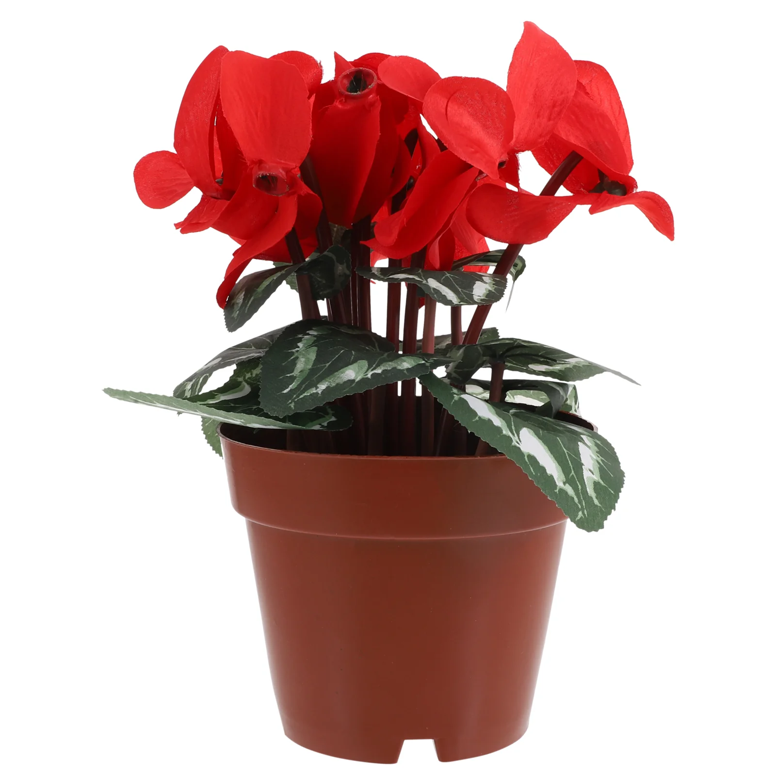

Artificial Potted Flowers Bonsaifake Flower Faux Potrose Minitree Red Forwedding Decor Decorative Poinsettia Pots Table