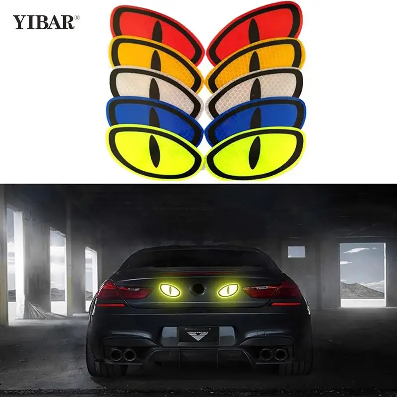 

A Pair Night Driving Reflective Safety Warning Tape Car Reflector Sticker