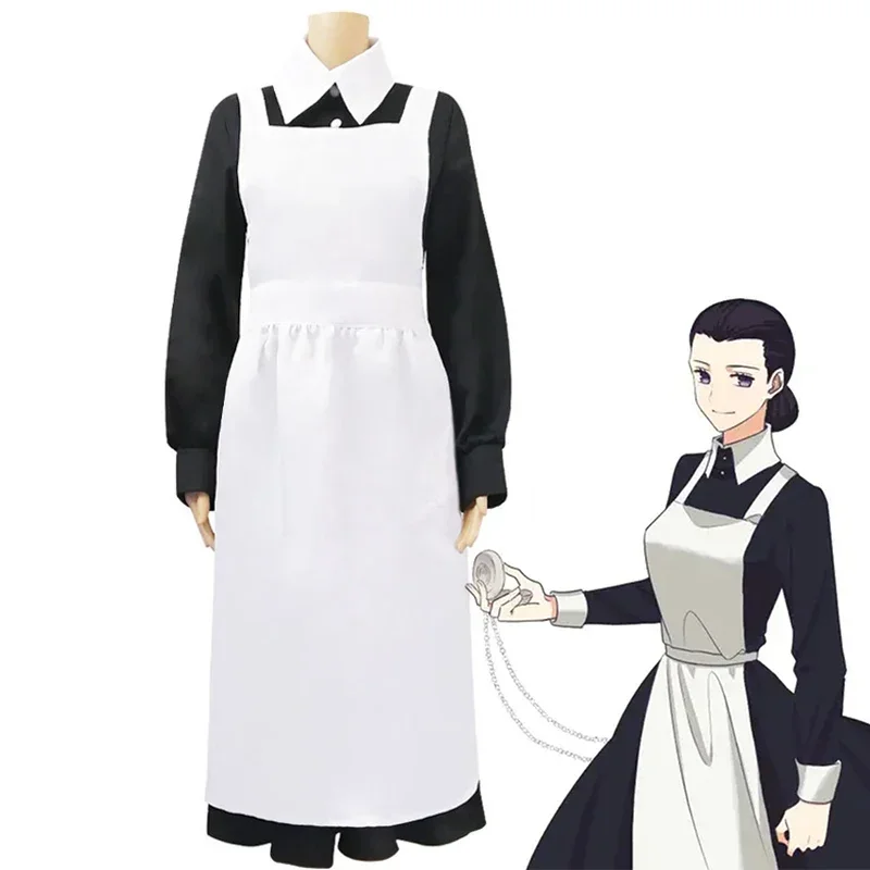 Anime The Promised Neverland Isabella Cosplay Costume Cafe Black Maid Dress Themed Restaurant Uniform