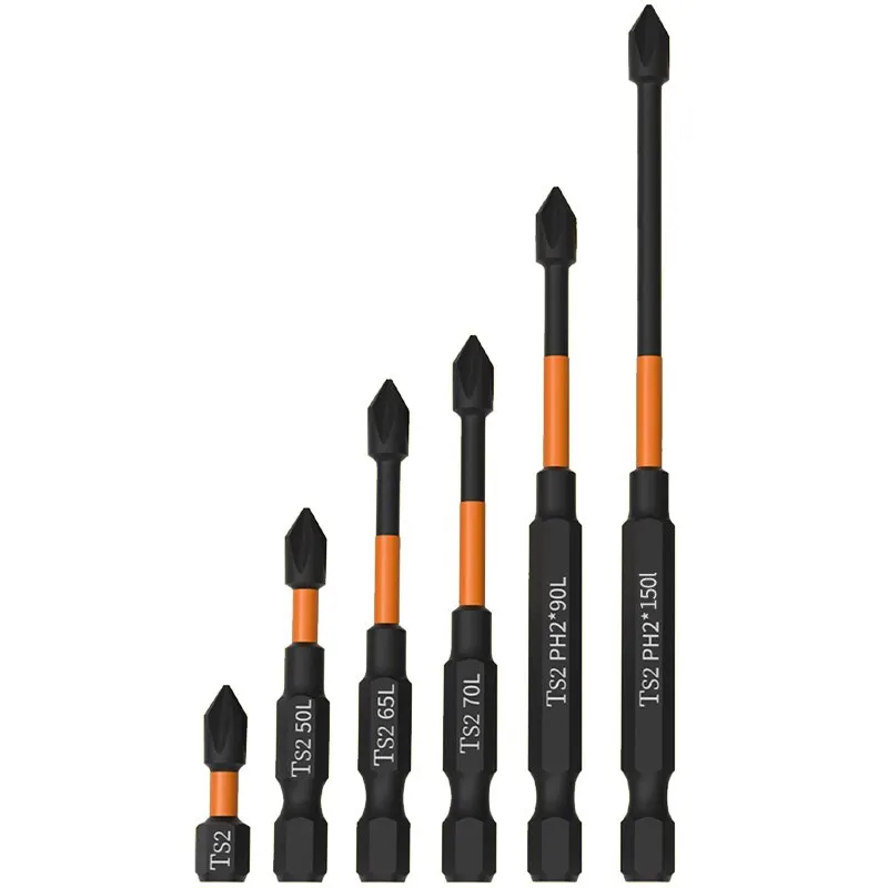 

Набор насадок для отверток Ph2, нескользящая ударная головка, мощный магнитный крест, высокий крутящий момент, твердость винтов 25/50/65/70/90 мм