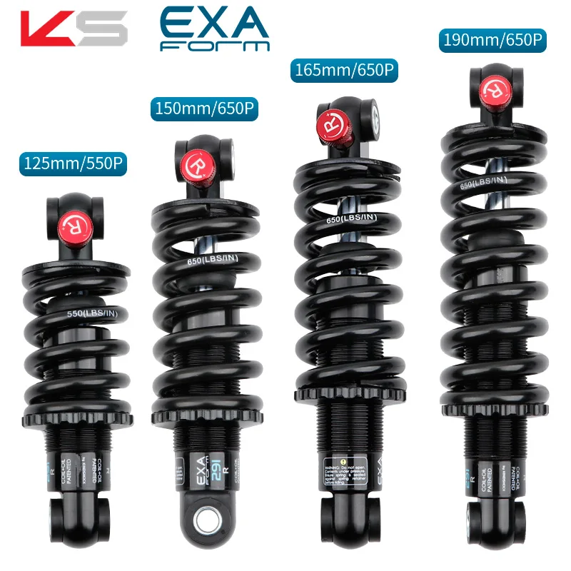 EXA 291R hydraulic spring rear shock absorber Mtb bicycle shock absorber 190/165/150/125mm 550/650 pounds rear shock absorber