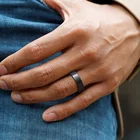 6 мм черные керамические кольца для мужчин, классический свадебный ремешок с плоской трубкой, высокополированное кольцо, популярный выбор