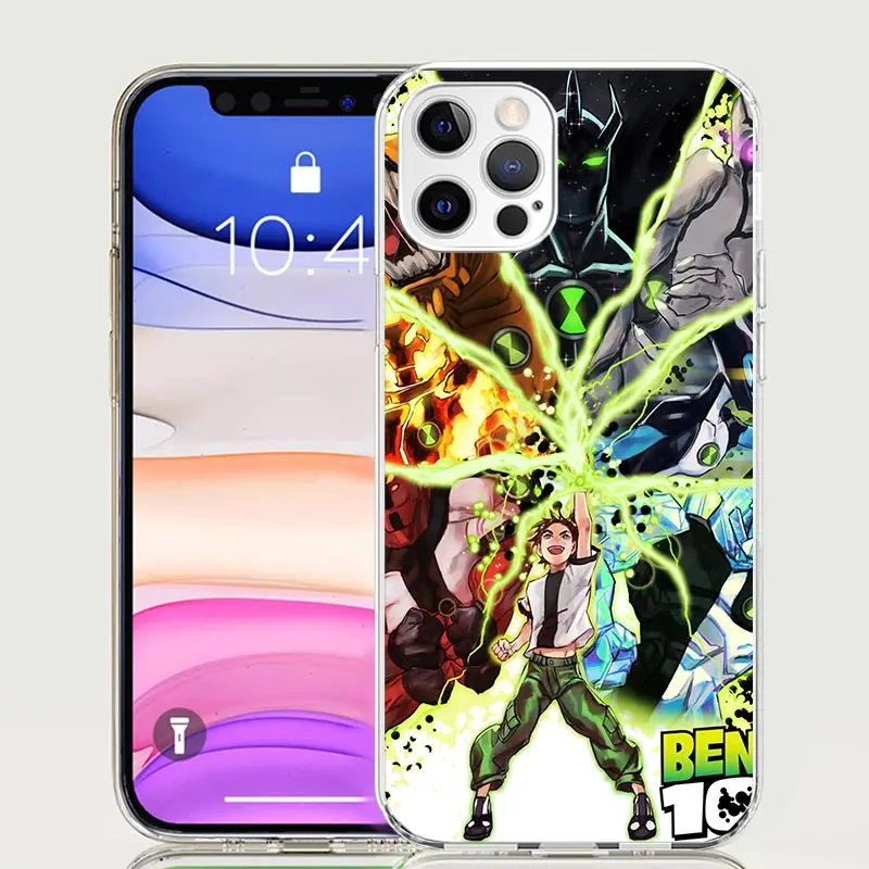Чехол для телефона Cartoon Ben 10 iPhone 16 15 Plus 11 14 Pro Max 13 12 Mini XS X XR 7 8 + SE Pattern Customized Couqe Cover
