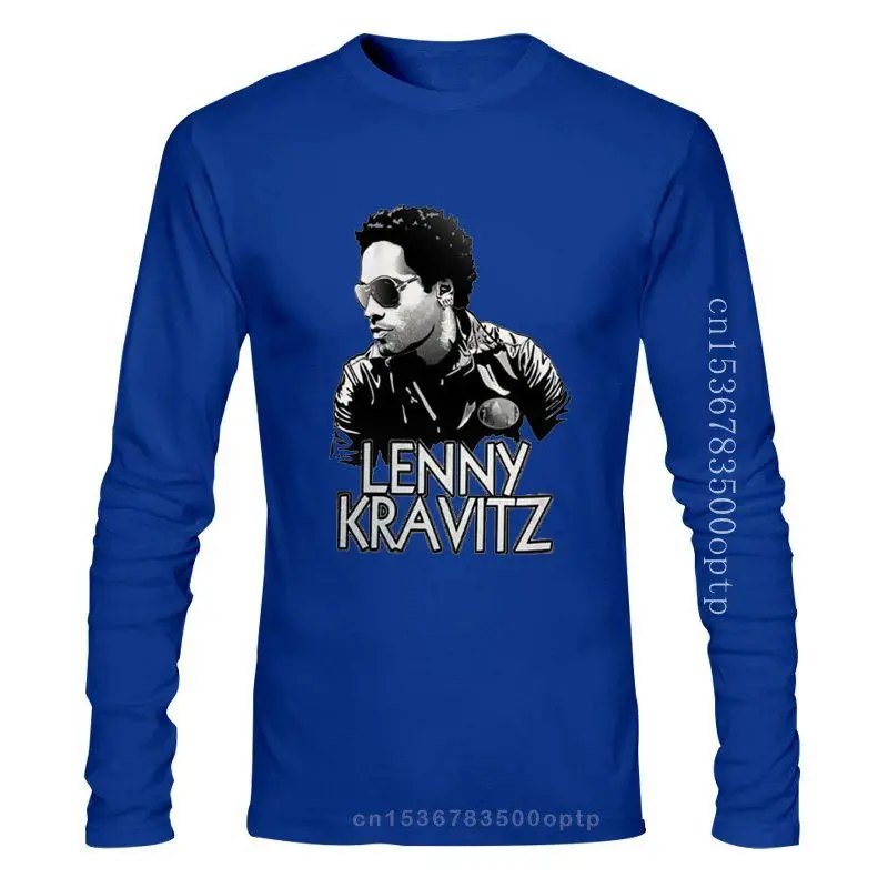 

Мужская одежда рок, Американская футболка Lenny Kravitz, графический концерт, группа 2017, модная черная футболка с коротким рукавом и круглым вырез...
