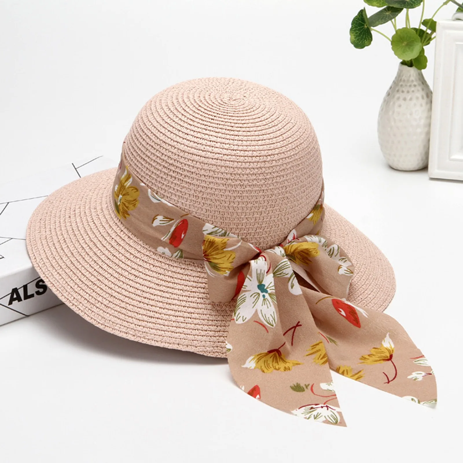 

Women Summer Wide Straw Hat Beach Foldable Sun Hats Floppy Roll Up Protection Sun Cap UPF 50+ Mens Sun Hats Straw Womens Hats