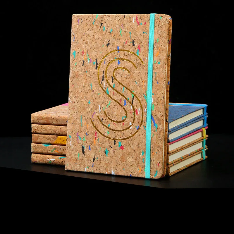 

25K Cork Leather Hardcover Notebook Student Retro Strap Notepad Business Paperback Notebook