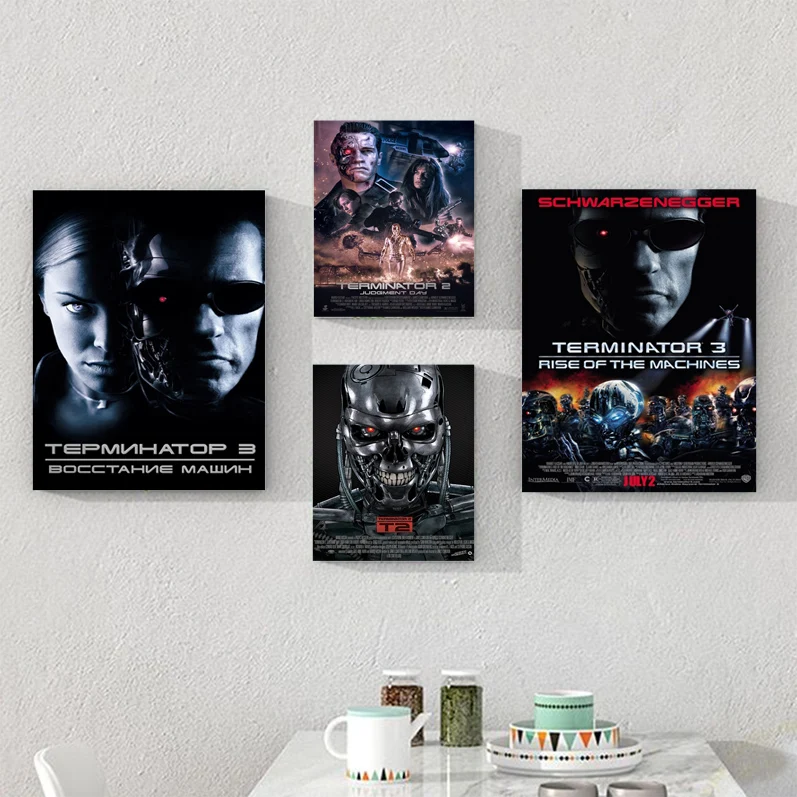 

Classic Movie The Terminator Good Quality Prints And Posters Fancy Wall Sticker For Living Room Bar Decoration Wall Decor