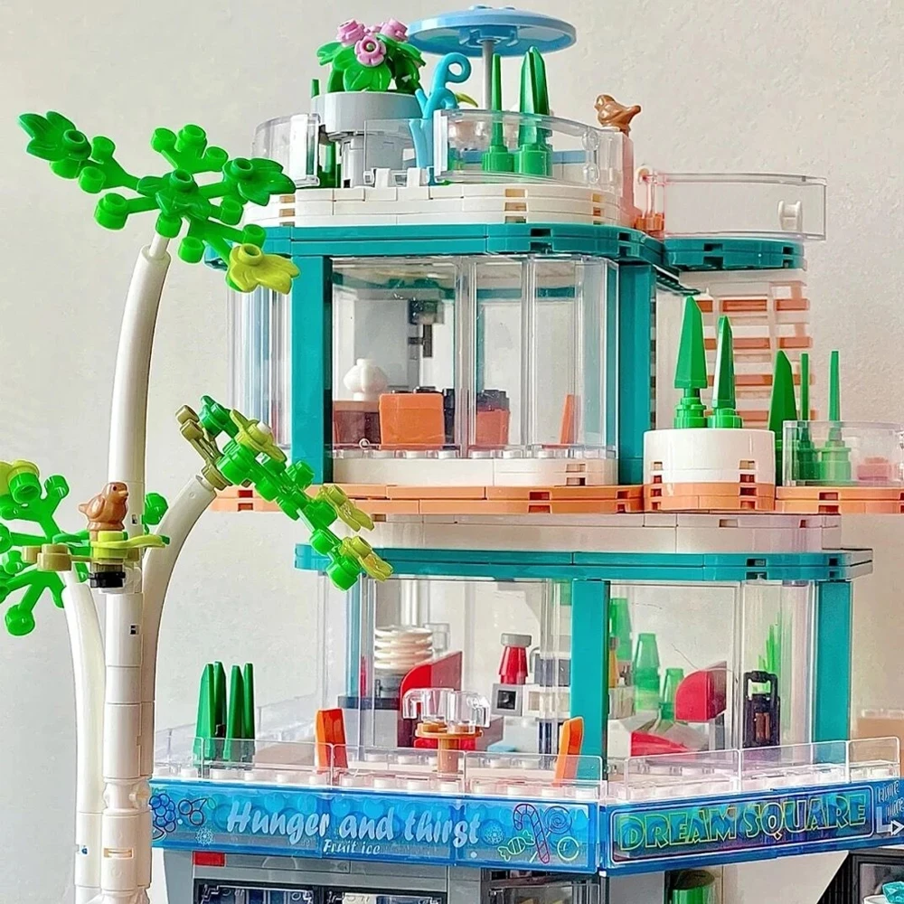 10507 креативный эксперт Moc Фэнтези Плаза уличный вид кирпичи модульная модель дома