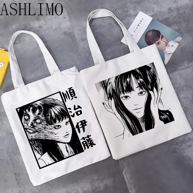

Японская сумка для покупок манга Junji Ito Tomie Shintaro Hipster, женская сумка для покупок, модная повседневная большая сумка через плечо для девушек, ру...