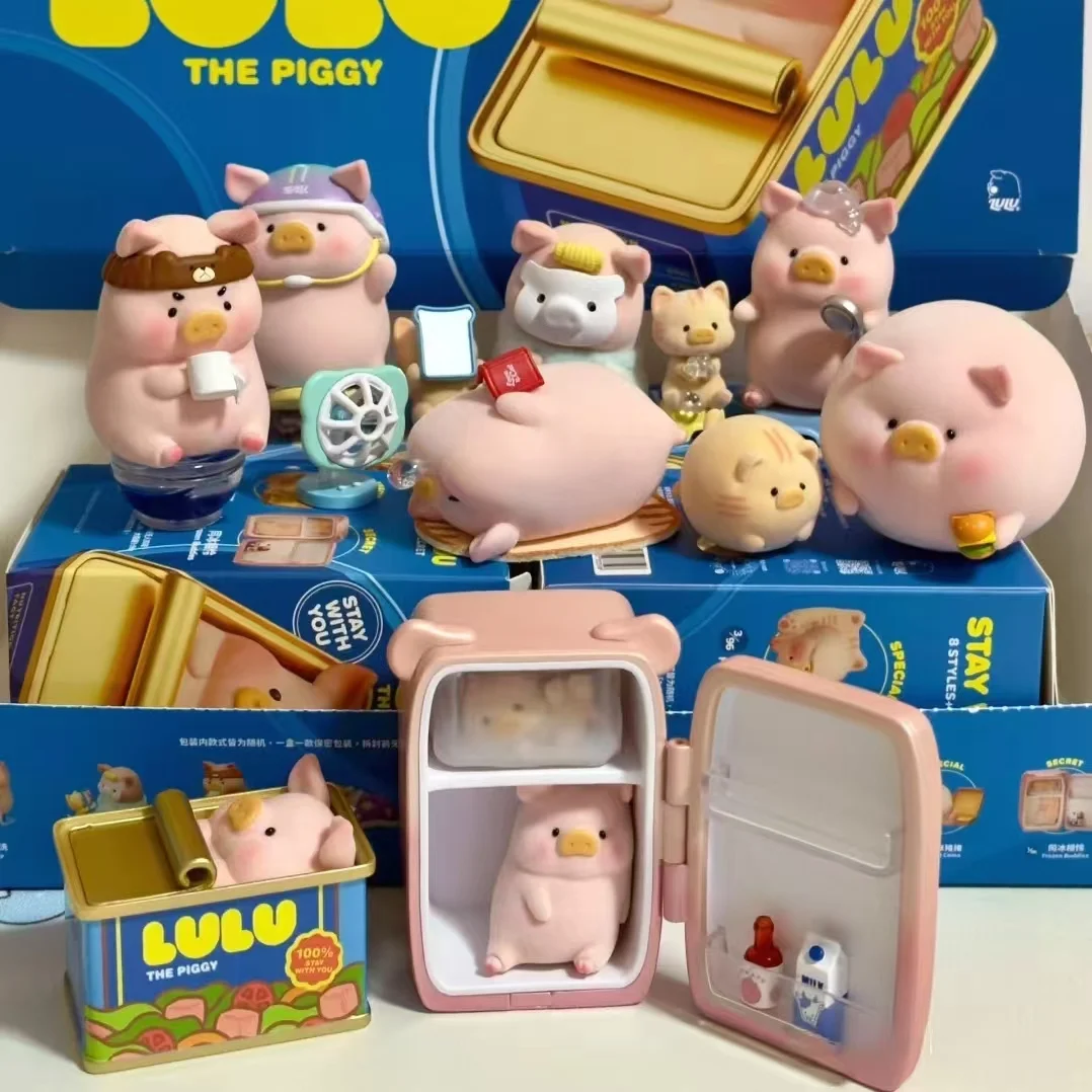 Аниме Фигурка Кукла Новая Lulu Pig Associated Daily Blind Box Kawaii Piggy Surprise Bag Room Ornament Collection Model Toys