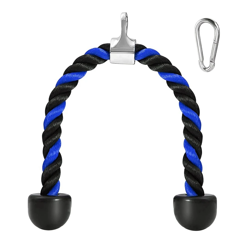 

90CM Tricep Rope Pull Down Attachment,Heavy Duty Coated Nylon Rope, Cable Machine Accessories For Home Gym