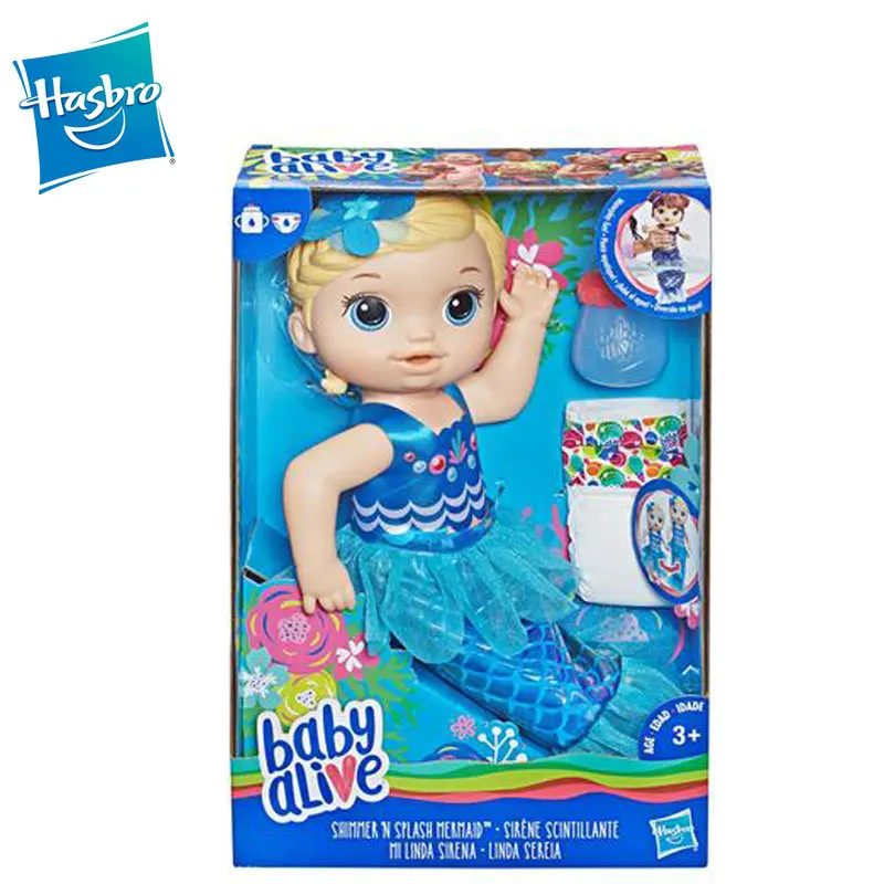 

Hasbro Genuine Anime Figures Baby Mermaid Toys and Gifts for Girls Who Can Play In The WaterAction Figures Model Collection
