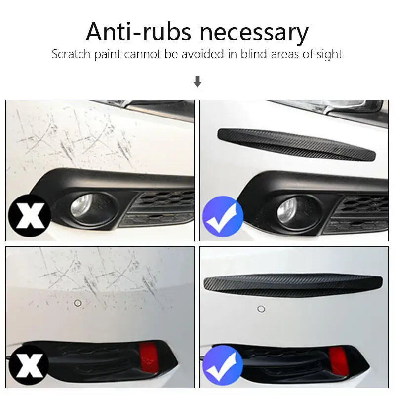

2/4PCS Car Bumper Sticker Universal Car Body Anti-collision Scratch Resistant Protector Sticker