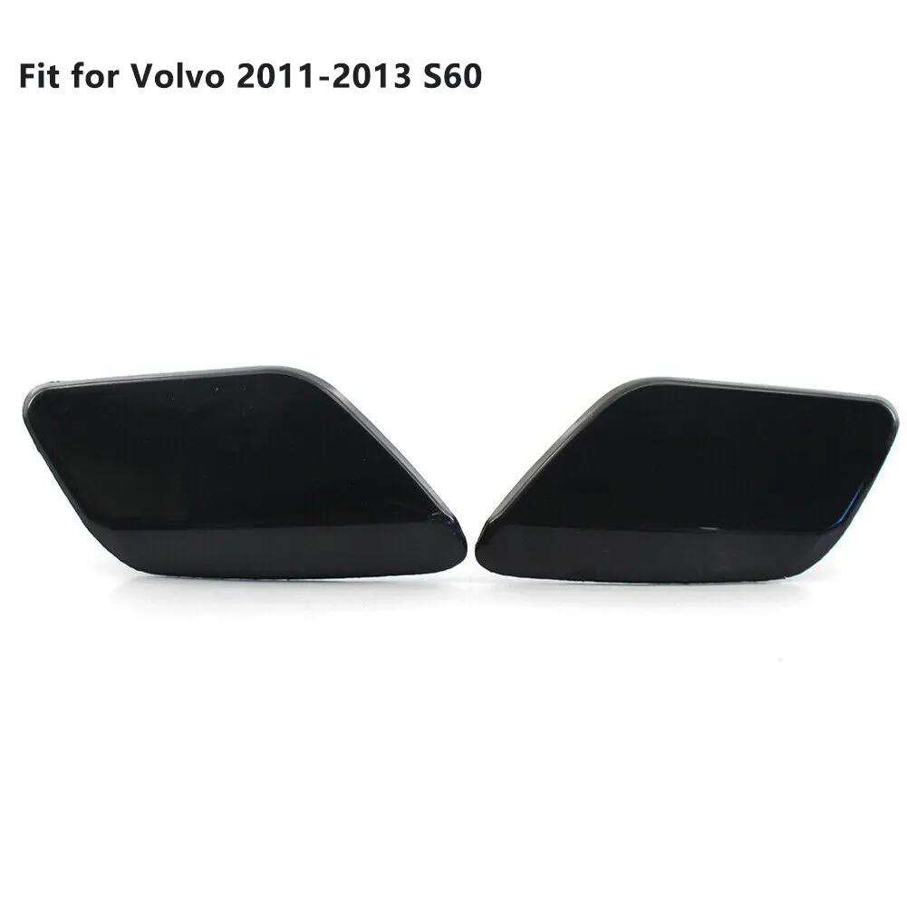 

2pcs Water Spray Right+Left Cover Front Headlight Washer Cap Cover For Volvo 2011-2013 S60 39802699 39802681 11x 7cm