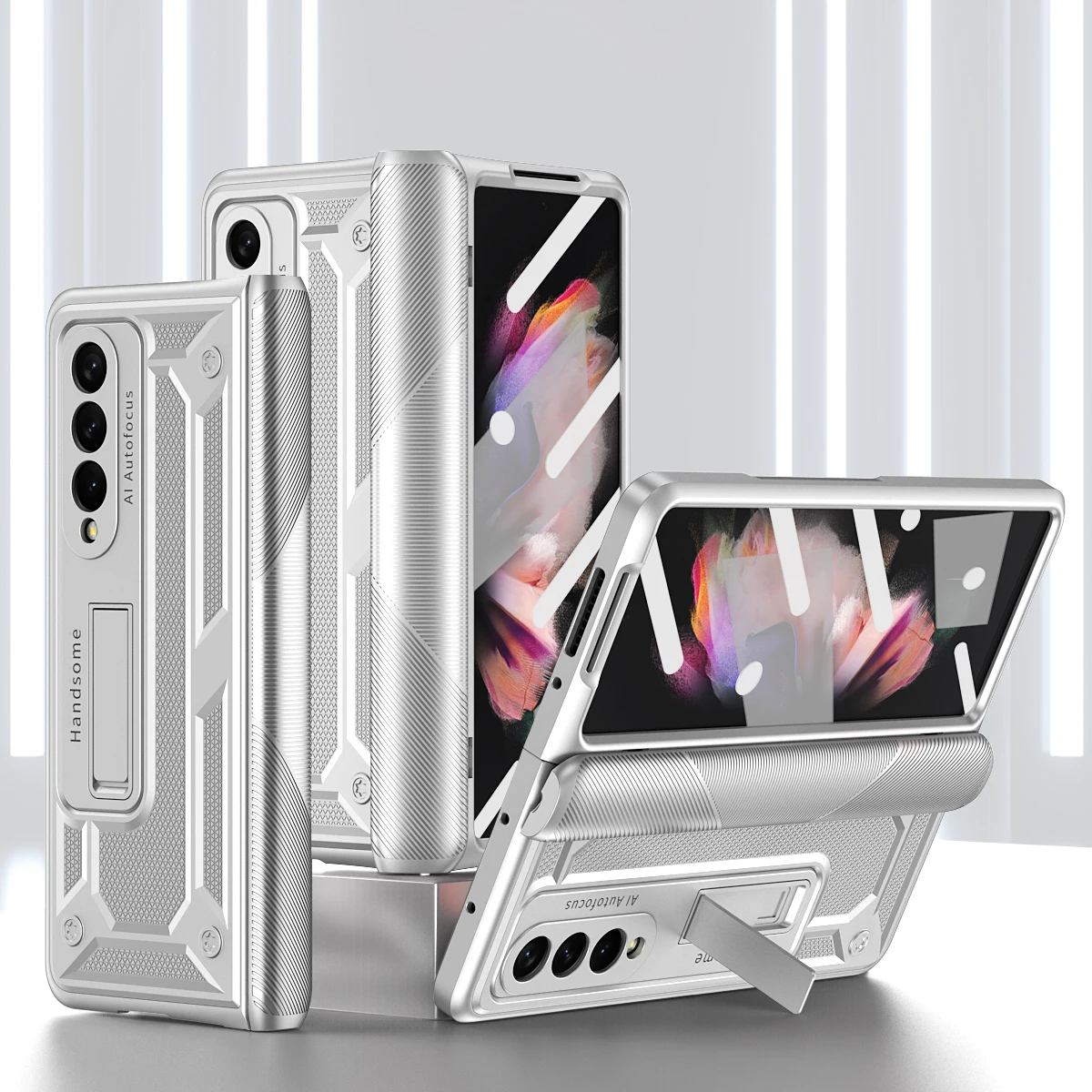 

For samsung z fold 4 Anti-Drop Fashon Stand Funda Case for Samsung Galaxy Z Fold 4 5G Fold4 Zfold4 Phone Cover