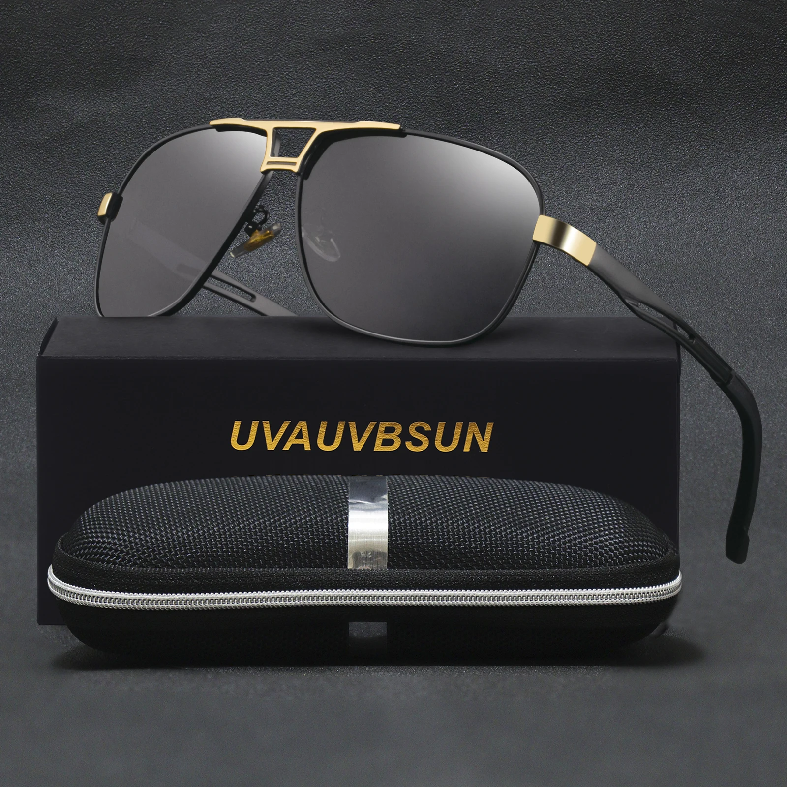 

Luxury Brand Design Polarized Sunglasses Men Pilot Driving Toad Mirror Sun Glasses Classic HD Anti-Glare Travel Eyewear UV400