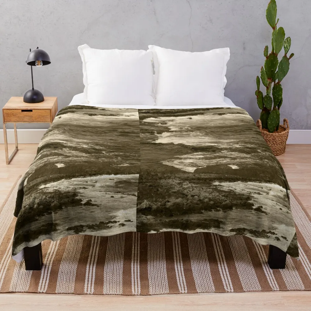 Ocean Coast Fuerteventura Tint Вертикальное одеяло Декоративное плед Плюшевые одеяла