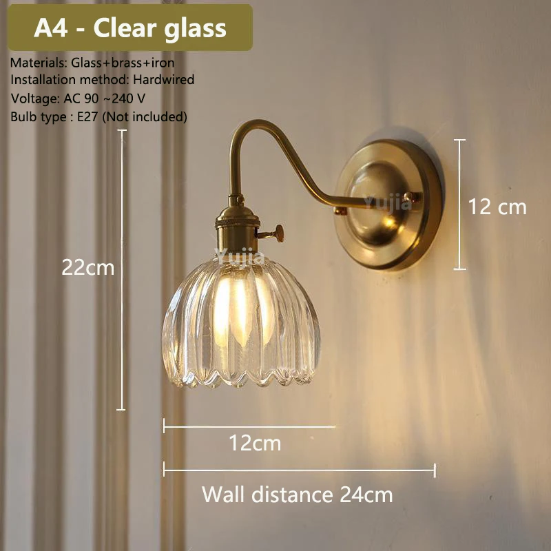 

Винтажный стеклянный настенный светильник WGNUUC