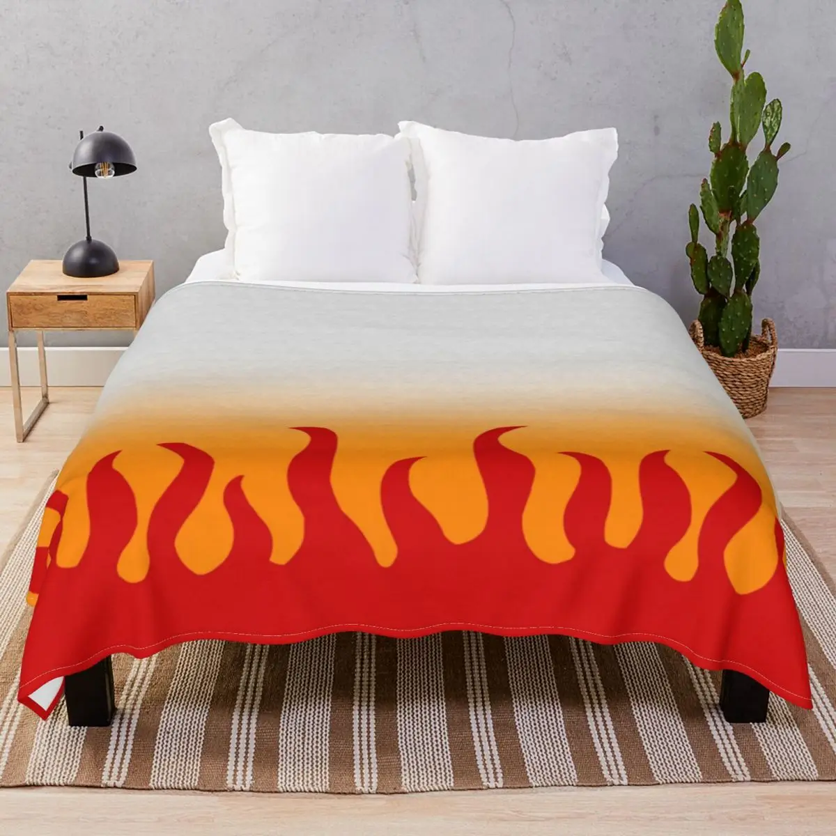 Demon Slayer Kyojuro Blankets Fleece Plush Print Lightweight Thin Throw Blanket for Bed Home Couch Camp Cinema