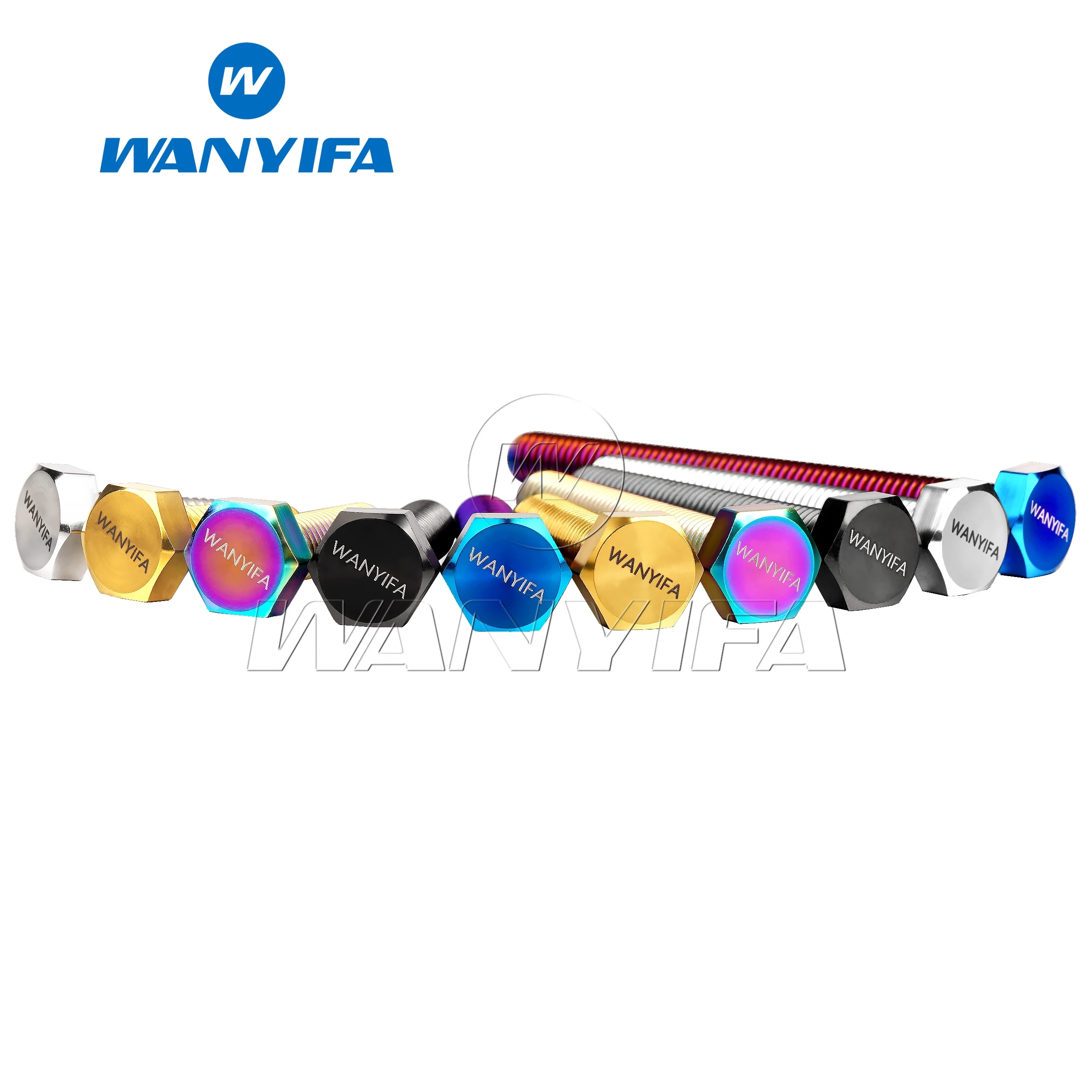 Титановый болт Wanyifa M6 M8x10/15/20/25/30/35/40/45/50/55/60/65/70/75/80 мм DIN933 внешние винты для